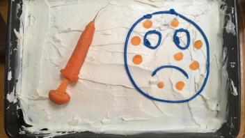 A carrot cake as the MMR Vaccine on Jan 24th 2020 by Pierce