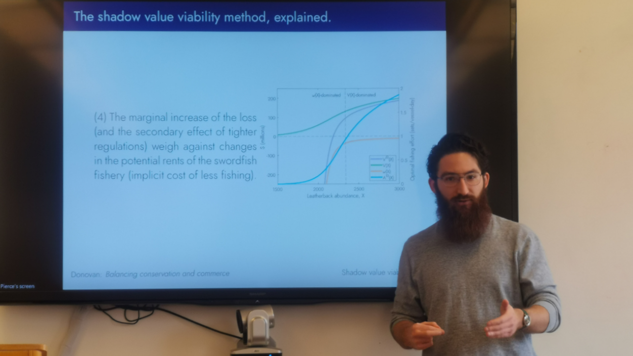 Pierce is talking about the shadow value viability method.
