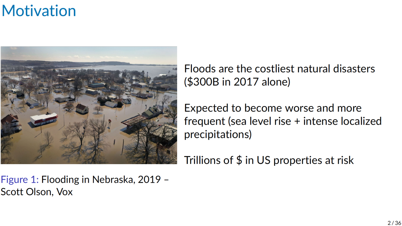 Jo is talking about flood in the U.S. Jo is talking about flood in the U.S.