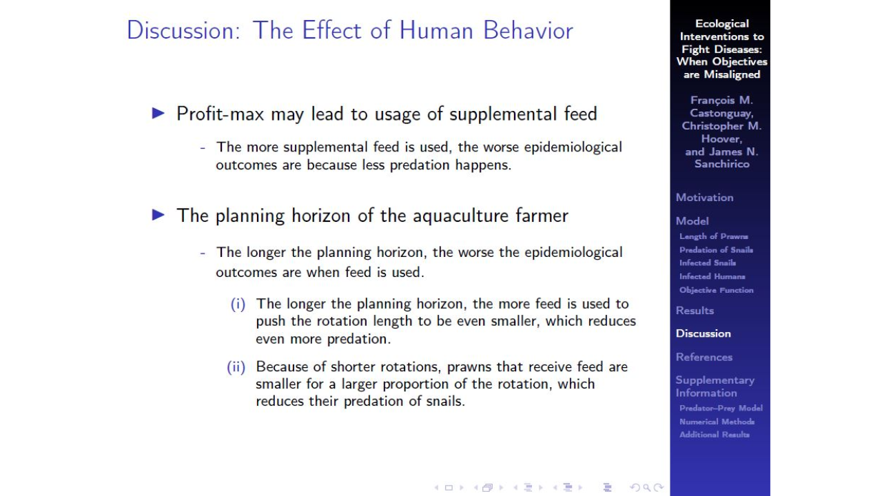 The effects of human behavior