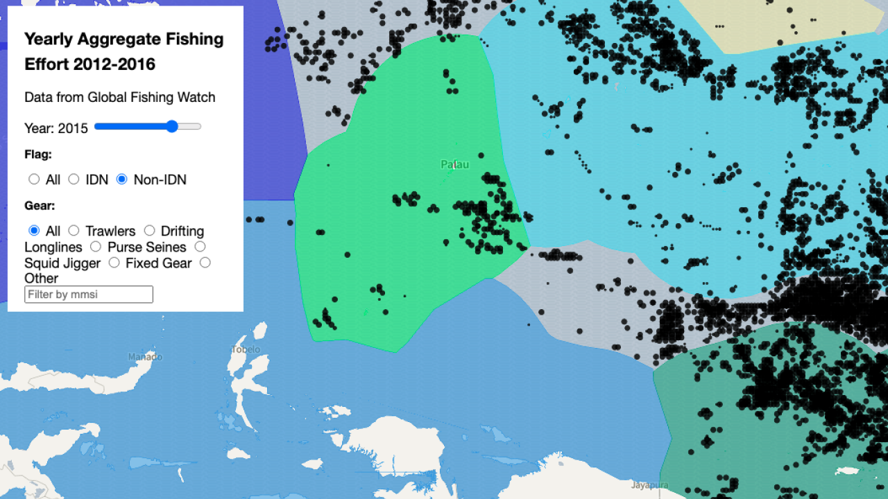 Junjun shows the spatial distribution of fishing effort of foreign vessels near Indonesia's Exclusive Economic Zone (EEZ) after the moratorium.