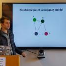 Jack is talking about the stochastic patch occupancy model.